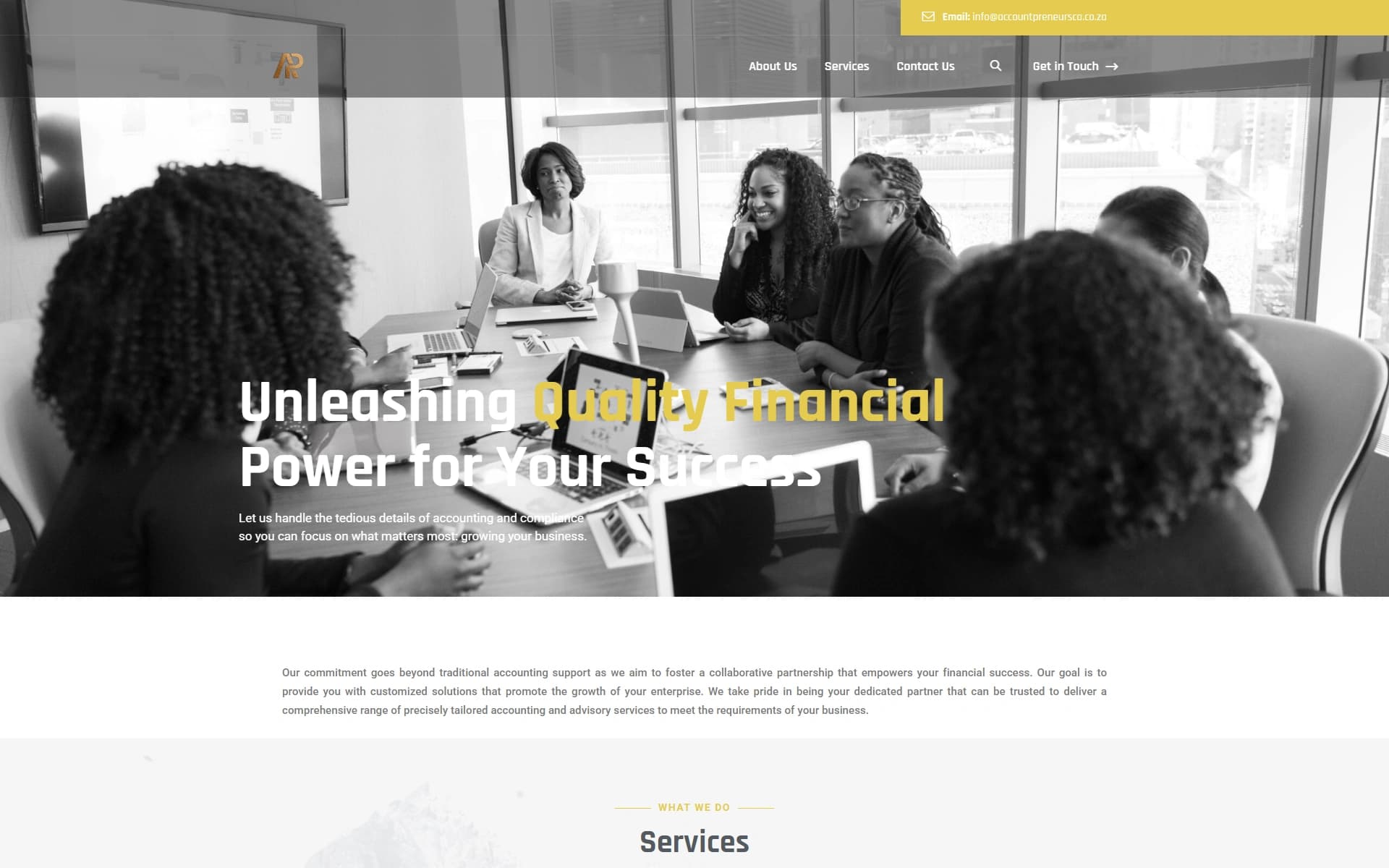 AccountPreneurs website by Optimiz